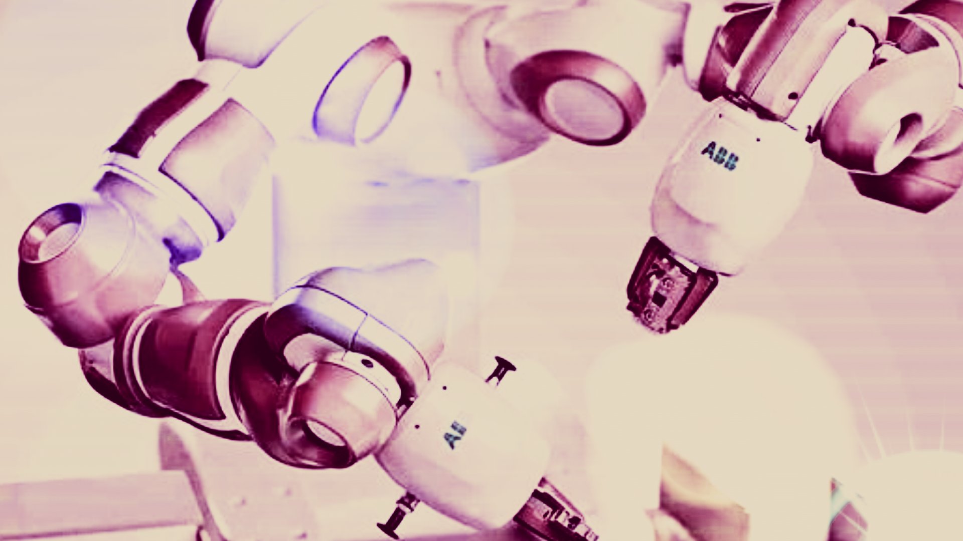 ABB industrial robotic arms